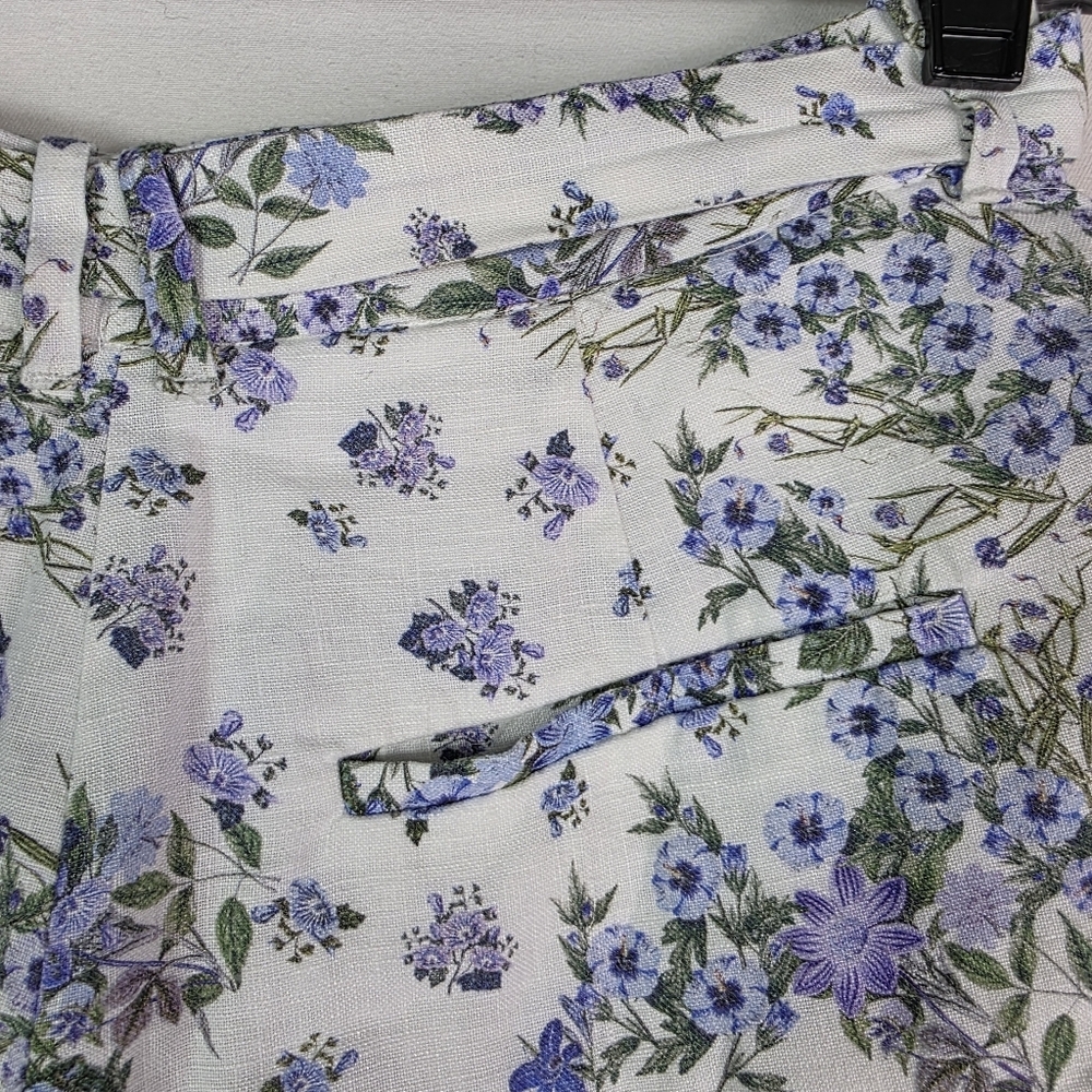 & Other Stories White Floral High Waist Belted Shorts - Picture 6 of 15